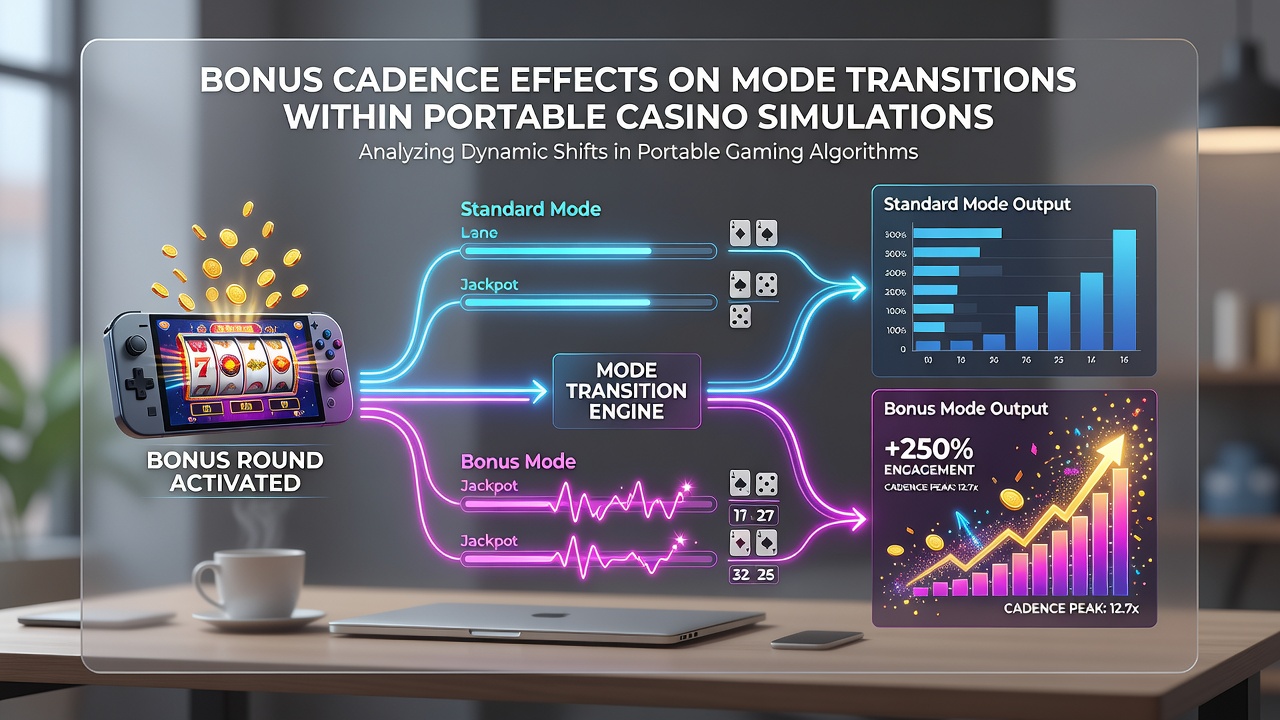 Graph illustrating bonus timing intervals and corresponding game mode transition rates in portable casino apps