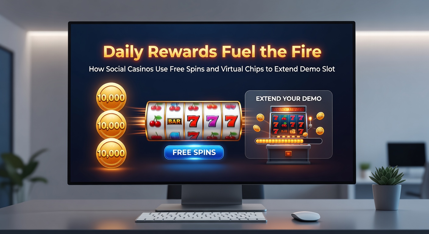 A mobile phone screen showing a social casino app's daily reward popup with exploding free spins and chip bonuses, surrounded by slot reels and table game icons in a dynamic, engaging layout