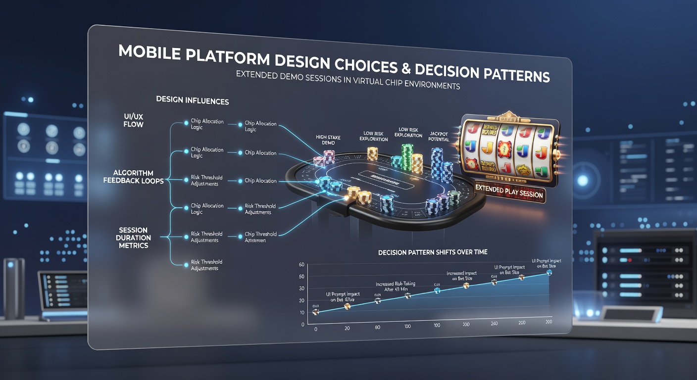 Mobile casino app interface showing slot game layout and virtual chip controls on smartphone screen