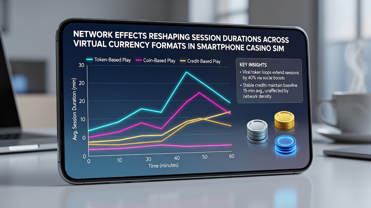 Comparison chart of session durations across virtual currency formats in smartphone casino apps